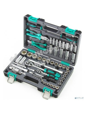 Набор инструментов Stels 141081/2'' 1/4'' CrV пластиковый кейс  69 предм.
