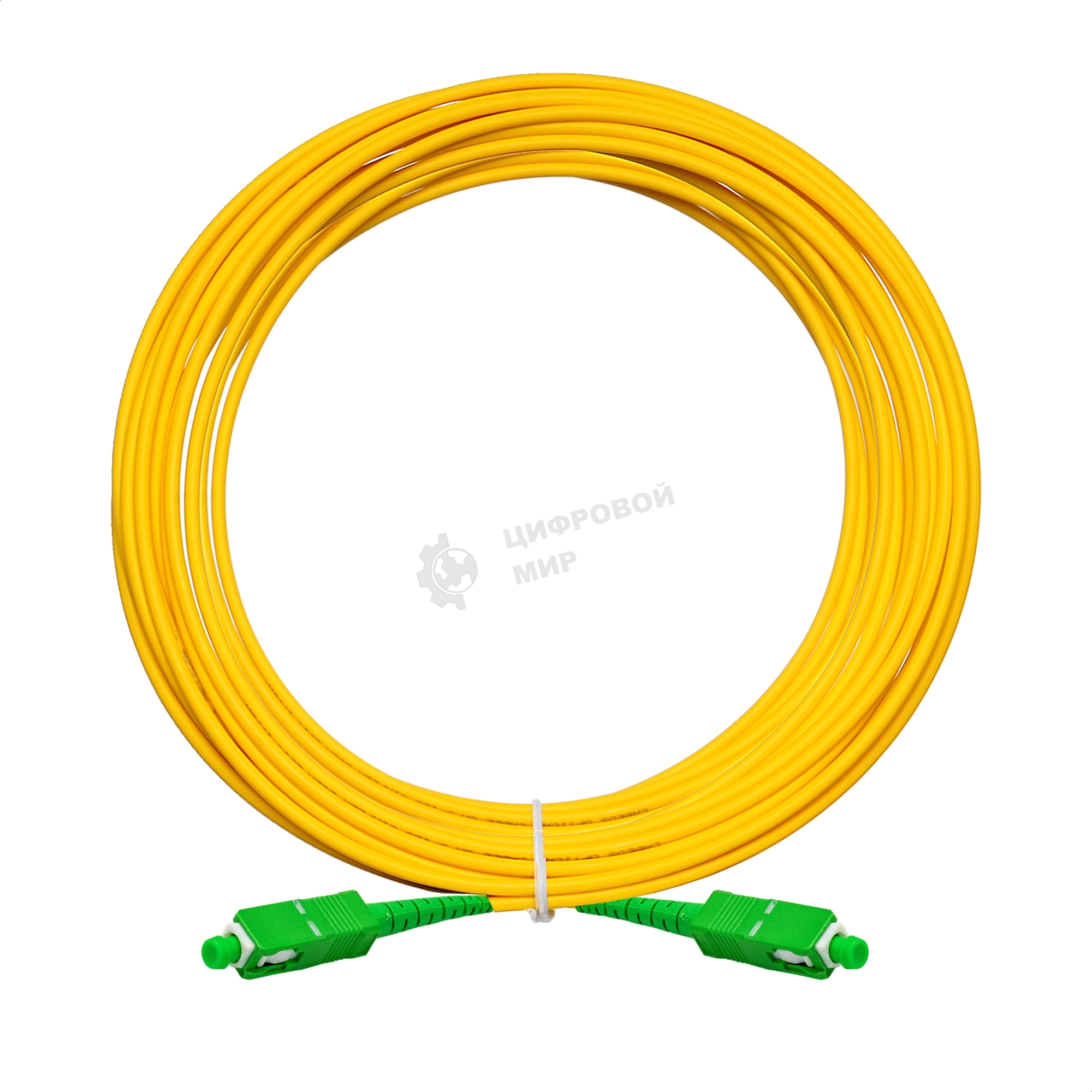 Патч-корд волоконно-оптический ExeGate FC-S-9-SC/APC-SC/APC-15M-LSZH (Шнур ВО SM 9/125 (OS2/G.652.D), SC/APC-SC/APC, Simplex, LSZH, 15 м)