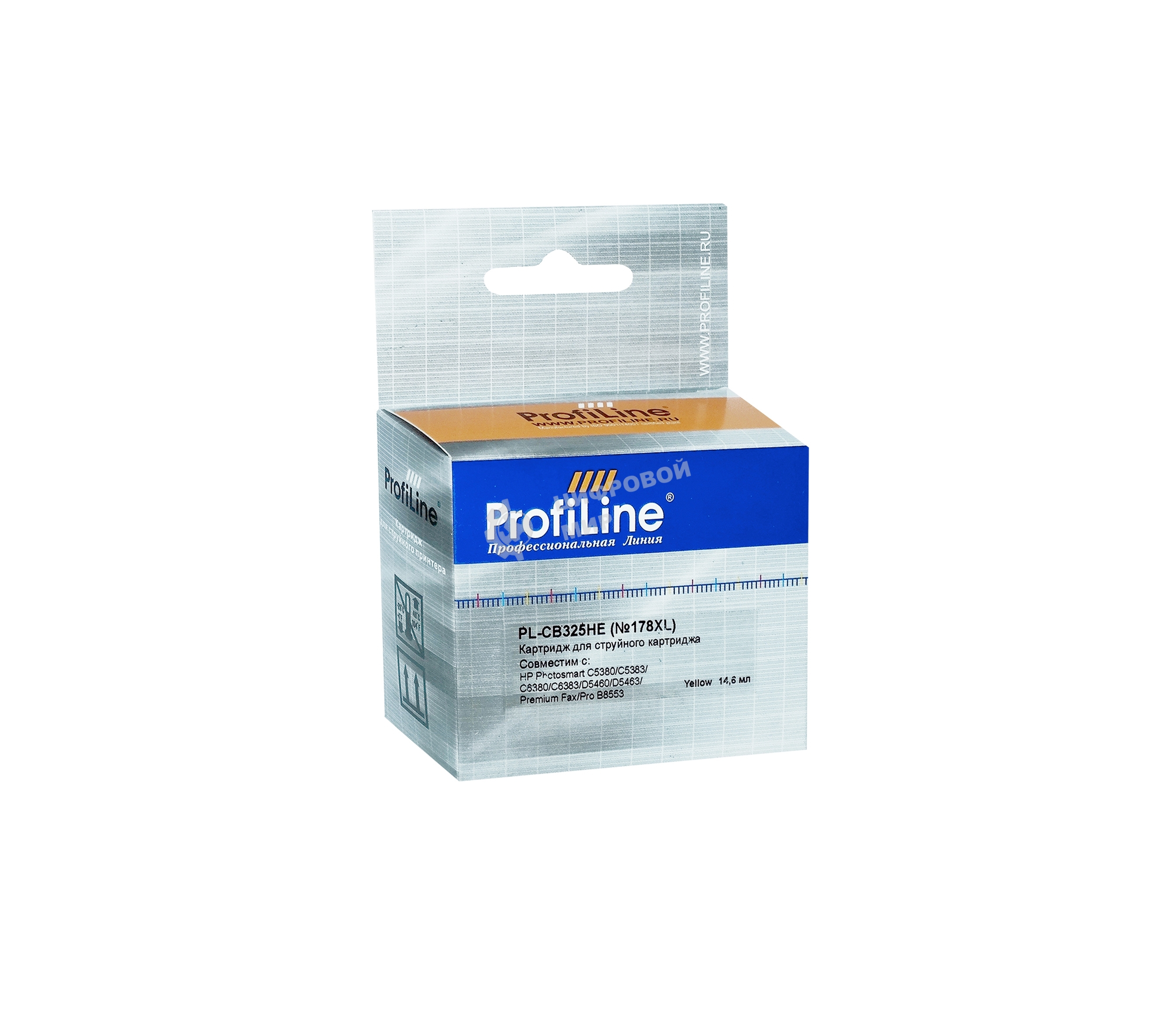 Картридж струйный ProfiLine PL-CB325HE №178XL для принтеров HP Photosmart C5380/C5383/C6380/C6383/D5460/D5463/Premium Fax/Pro B8553 Yellow водн