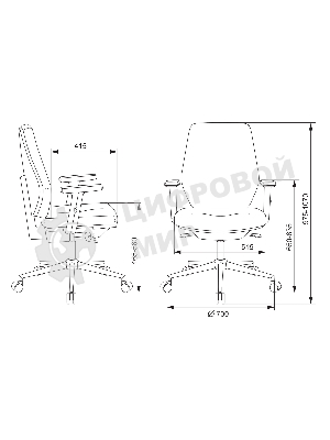 Кресло Бюрократ CH-545SL серый, экокожа, 120 кг, механизм качания