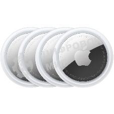 Трекер Apple AirTag, IP67, Bluetooth, NFC, Accelerometer, Speaker, CR2032 bat., d-31.9 mm, h-8 mm, 11 g - (4 Pack)