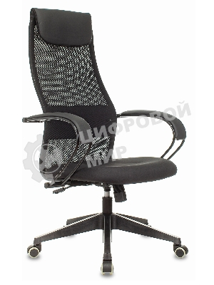 Кресло Бюрократ CH-607 TW-01 черный, сетка, подголовник