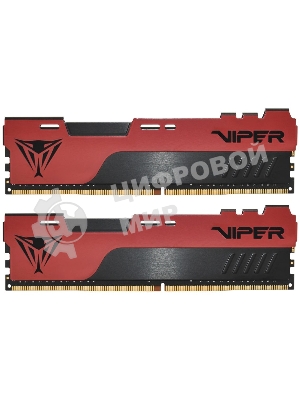 Оперативная память Patriot Viper Elite II, DDR4, 64GB (2x32 GB), 3600 MHz, CL20, DIMM, радиатор, красный/черный