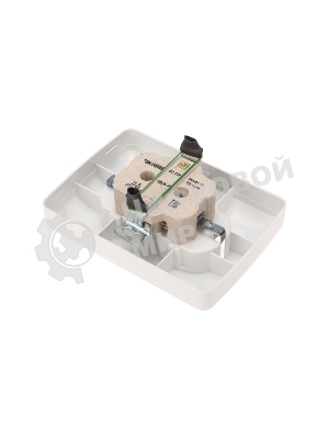 Розетка Kranz 2-ая DEA керамика с/з с/у 16А белый (1/10/100)