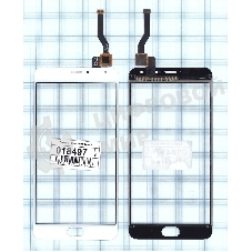 Сенсорное стекло (тачскрин) для Meizu Metal белое