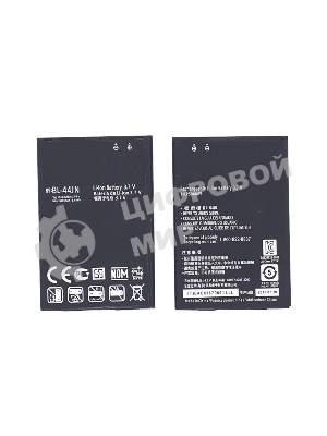 Аккумуляторная батарея BL-44JN для LG Optimus черный, P970 1500mAh 3,7V