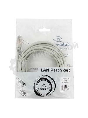 Патч-корд FTP Cablexpert cat.5e, 5м, литой, многожильный серый