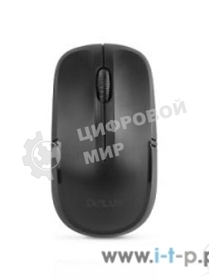 Мышь DELUX M-136 Black, Мышь оптическая, беспроводная 2,4GHz, 800-1600DPI