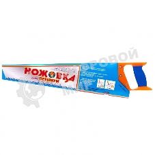 Ножовка по дереву Россия 500 мм, шаг зубьев 6,5 мм, пластиковая рукоятка 23165