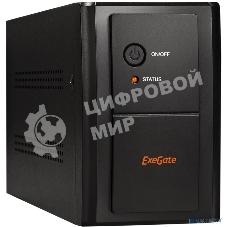 Источник бесперебойного питания ExeGate SpecialPro UNB-2200.LED.AVR.EURO.RJ.USB 2200VA/1300W, LED, AVR, 4 евророзетки, RJ45/11, USB, черный