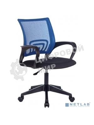 Кресло Бюрократ CH-695NLT синий/черный, сетка/ткань, 120 кг, механизм качания