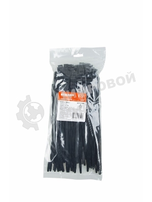 Хомут-стяжкa нейлоновая усиленная с двойным горизонтальным замком Rexant 260x9,0 мм, черная, упаковка 100 шт.