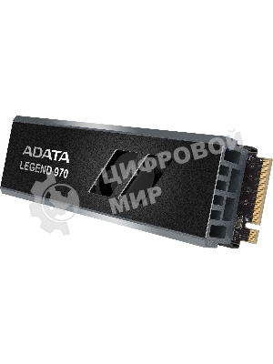 Накопитель SSD ADATA LEGEND 970, 2Tb, PCIe 5.0 x4, M.2 2280, NVMe, R/W 10000/10000, с радиатором