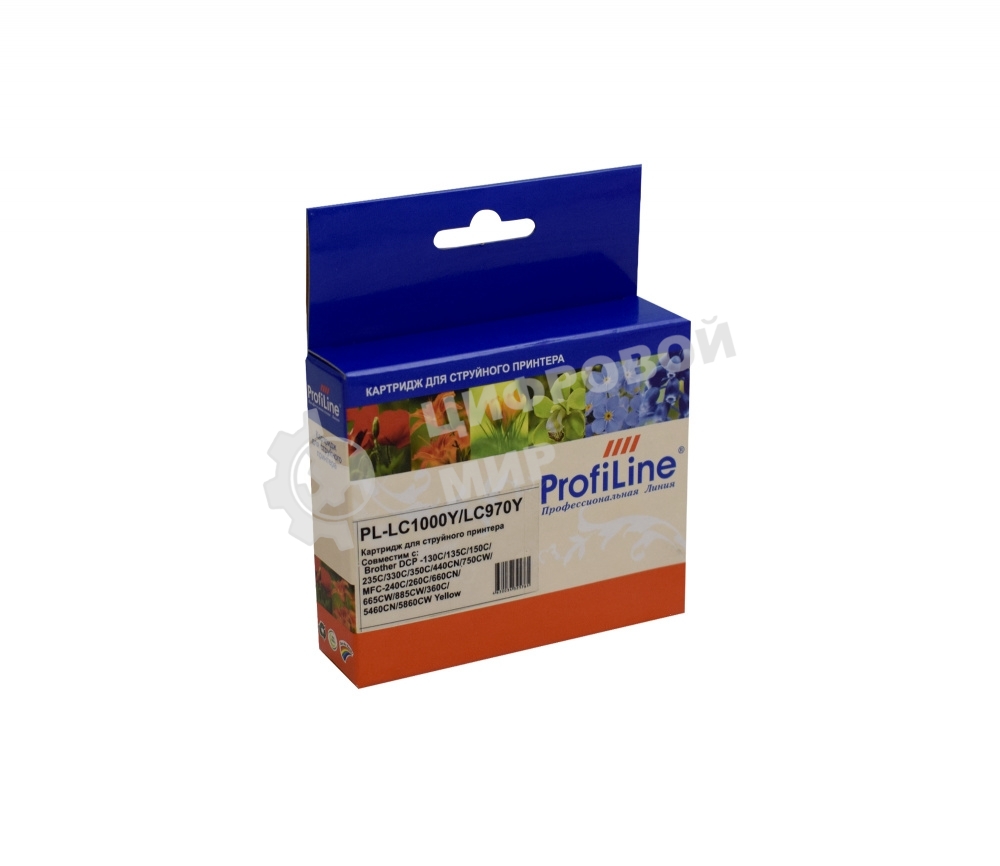 Картридж струйный ProfiLine PL-LC1000Y/LC970Y для Brother DCP -130C/135C/150C/235C/330C/350C/440CN/750CW/MFC-240C/260C/660CN/665CW/885CW/360C/5460CN/5860CW Yellow водн