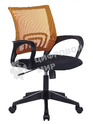 Кресло Бюрократ CH-695N/OR/TW-11 оранжевый/черный, сетка, 120 кг, механизм качания