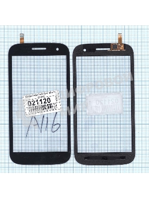 Сенсорное стекло (тачскрин) для Micromax Canvas HD A116, черное