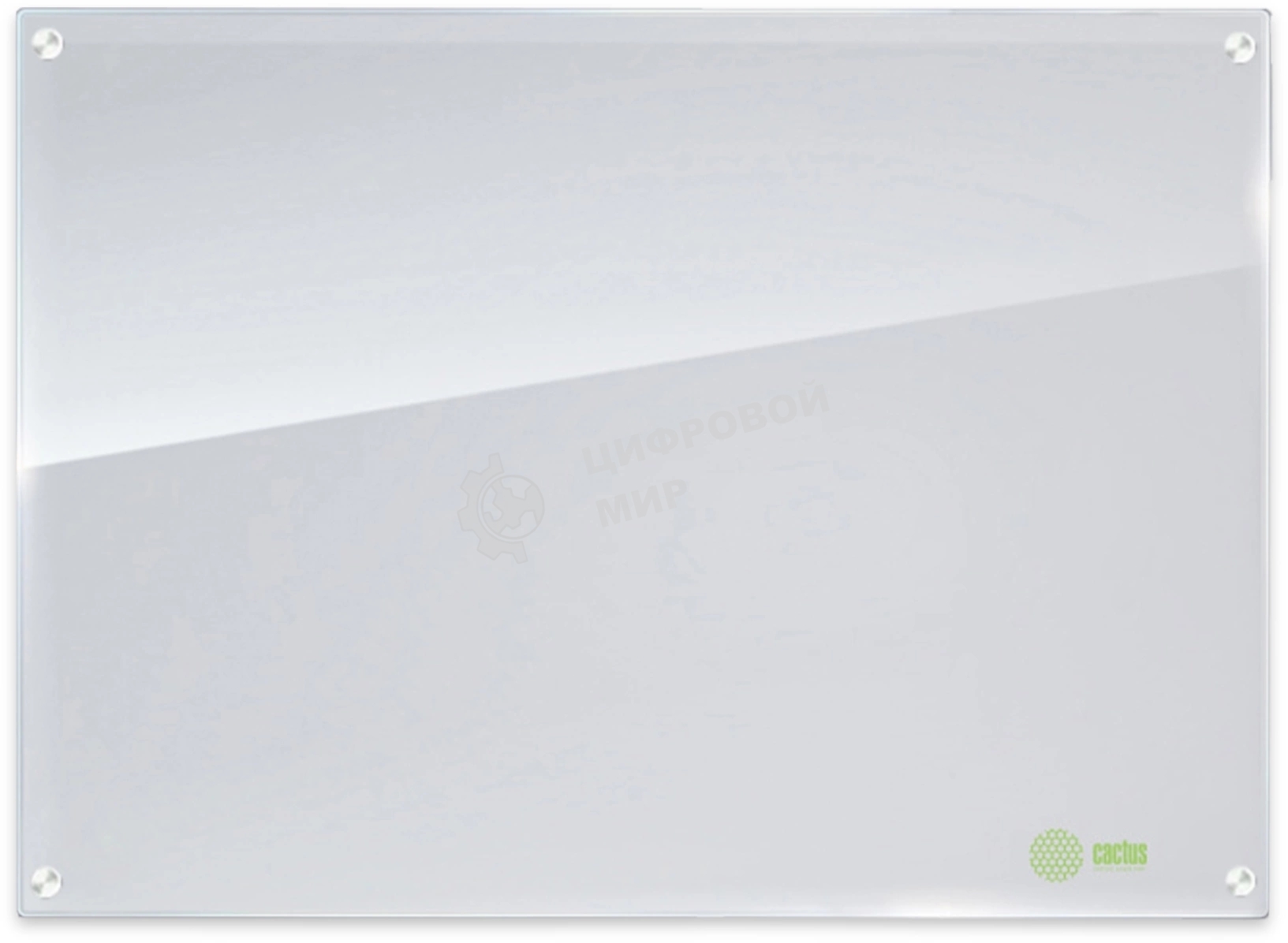 Доска стеклянная Cactus CS-GBD-120X150-WT-TM Сквозное крепление стеклянная белый 120x150см стекло крепления