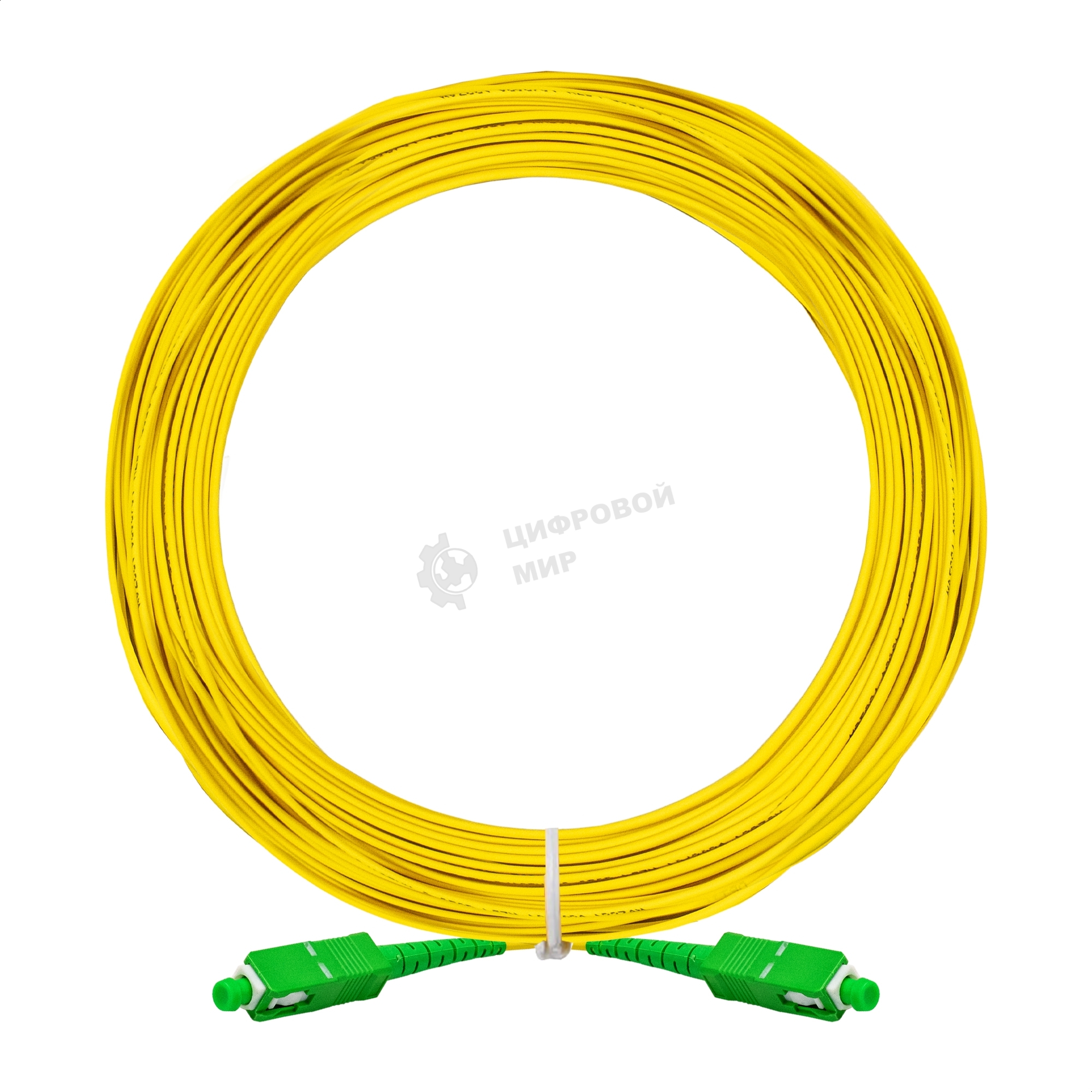 Патч-корд волоконно-оптический ExeGate FC-S-9-SC/APC-SC/APC-20M-LSZH (Шнур ВО SM 9/125 (OS2/G.652.D), SC/APC-SC/APC, Simplex, LSZH, 20 м)