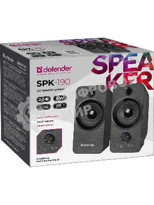 Акустическая система Defender 2.0 SPK-190 черный