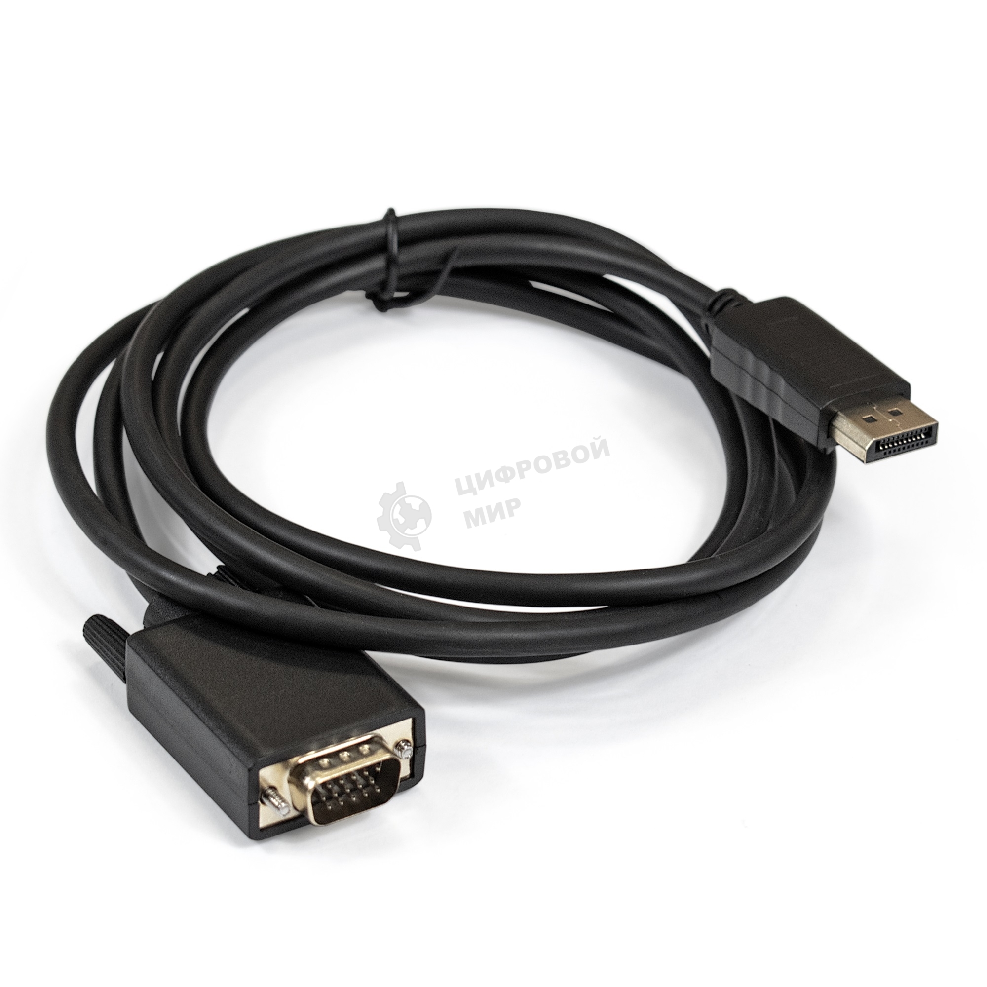 Кабель ExeGate EX284914RUS DisplayPort-VGA ExeGate EX-CC-DPM-VGAM-1.8 (20M/15M, 1,8м, экран)