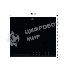 Индукционная варочная панель Electrolux CIV634 на 4 конфорки, cтеклокерамика, мощность: 7200 Вт, независимая установка, слайдерное управление,размеры (ШхГ): 59x52 см