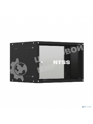 Шкаф коммутационный NTSS Lime (NTSS-WL6U5545GS-BL) настенный 6U 550x450 мм пер. дв. стекл несъемн. бок. пан. 30 кг черный 370 мм 9.6 кг 110 град. 370 мм IP20 сталь
