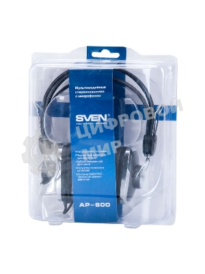 Гарнитура проводная SVEN AP-600 с микрофоном