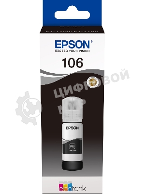 Картридж струйный Epson 106BK C13T00R140 черный (70мл) для Epson L7160/7180