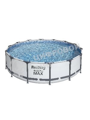 56950 BW, Bestway, Каркасный бассейн Steel Pro Max 427х107см, 13030л, фил.-насос 3028л/ч, лестница, тент, уп.1