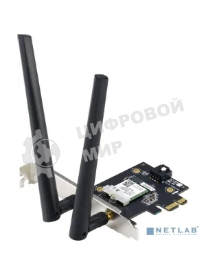 Сетевой адаптер ASUS PCE-AX1800 WIFI 802.11ax, 2402 + 574Mbpsб PCI-E Adapter, 2 антенны; 90IG07A0-MO0B00