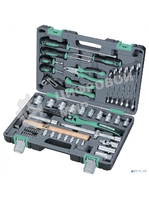 Набор инструментов Stels 14113 1/2'' cr-v s2 усиленный кейс 58 предм.