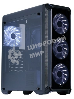 Компьютерный корпус Zalman i3 edge черный без БП ATX 3x120мм 2xUSB 2.0 1xUSB 3.0 audio bott PSU