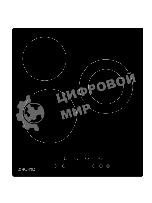 Варочная электрическая панель Maunfeld EVCE.453.D-BK, конфорок: 3 шт., стеклокерамика, независимая, черный