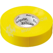 Изолента ПВХ Navigator 19 мм (рул.20м) жел. NIT-A19-20/Y