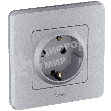 Розетка 2К+З немецкий стандарт 16А 250 В алюминий