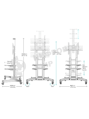 Стойка для телевизора с кронштейном ONKRON TS1552 40