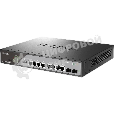 Коммутатор сетевой Smart L2 Surveillance Switch 8х1000Base-T PoE 802.3bt 90W, 2x1000Base-X SFP, PoE Budget 242W, Long-range PoE up to 250m