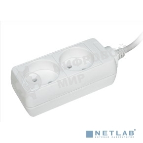 Удлинитель 2х1.5 м без заземл. 10А IP20 У2 2P 2х0.75 IEK WYP10-06-02-01-N