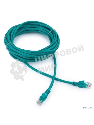 Патч-корд UTP Cablexpert cat.5e, 5м, литой, многожильный зеленый
