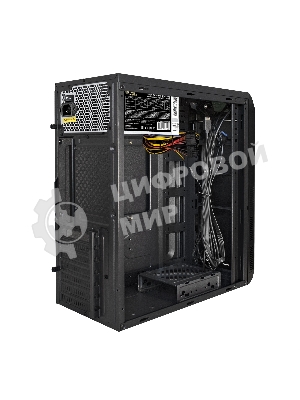 Компьютерный корпус Miditower ExeGate XP-334UC-UNS500 (ATX, БП UNS500 с вент. 12см, 1хUSB/1хUSB 3.0/1хTypeC, аудио, черный)