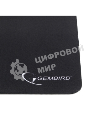 Коврик для мыши Gembird MP-BLACK, черный, размеры 250x200x2мм, полиэстер/резина