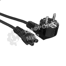 Кабель питания ноутбуков ExeGate Special PC5-1,8S (Евровилка Schuko->С5) 3*0.75мм2, ССА, черный, 1.8м.