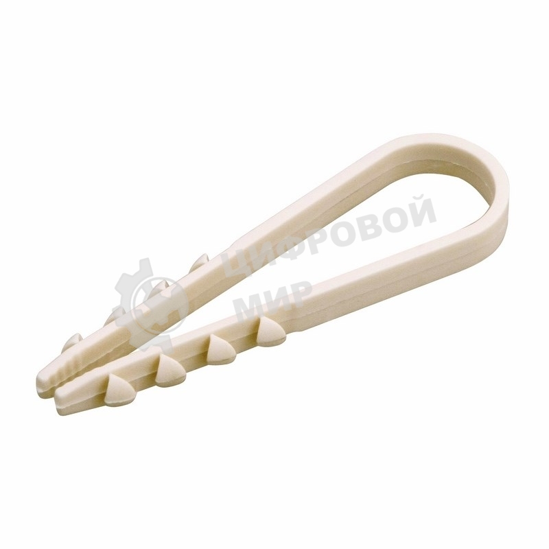 Дюбель-хомут нейлоновый PROconnect 19-25 мм, белый, упаковка 100 шт.