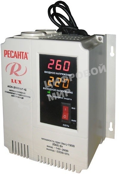 Стабилизатор АСН- 2 000 Н/1-Ц Ресанта Lux