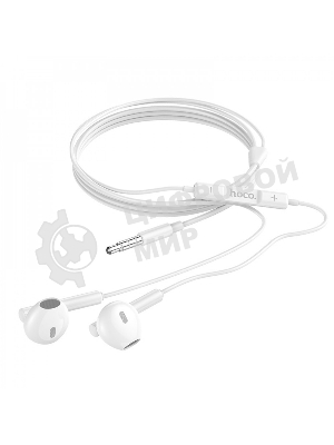 Проводные наушники Hoco M64 белый, внутриканальные, Jack 3.5 мм