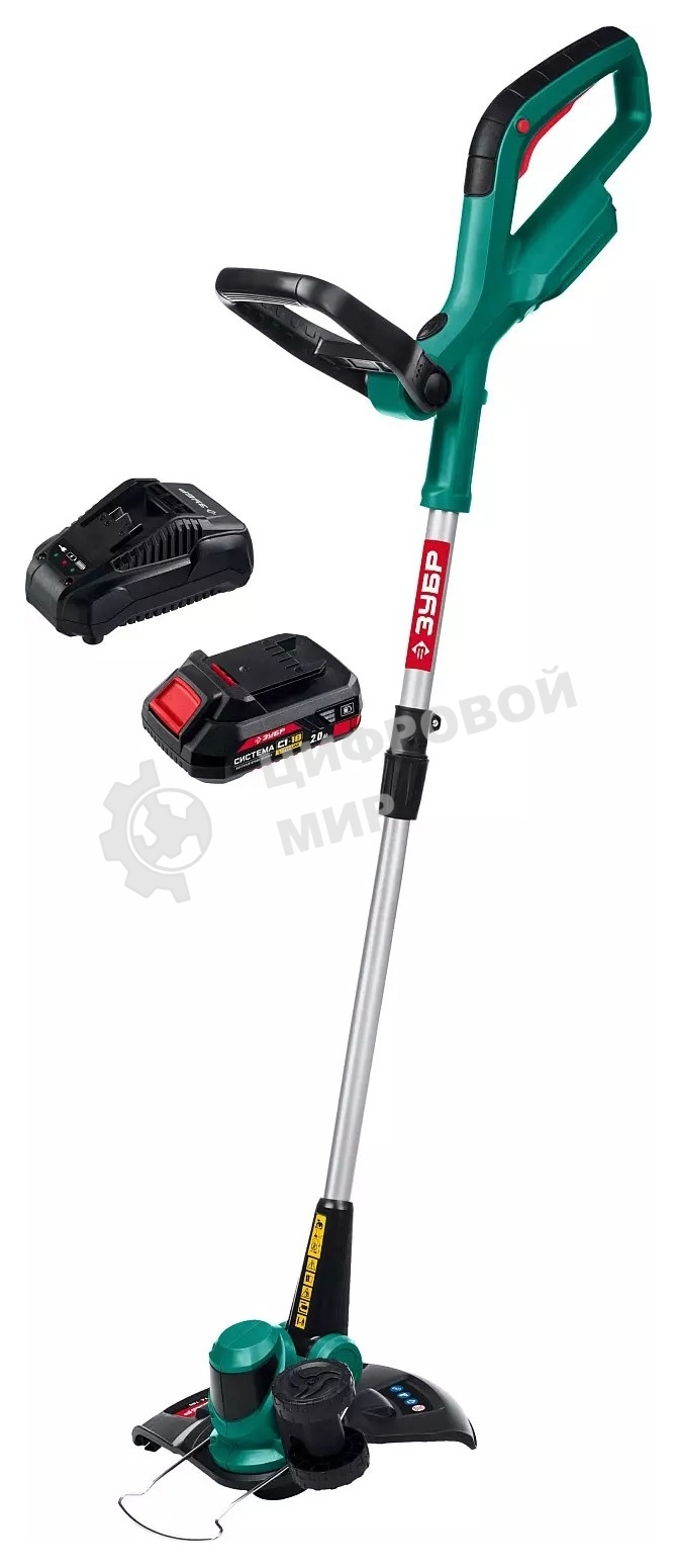 Триммер Зубр 18В аккумуляторный, 1 АКБ (2А·ч) . ТА-185-21