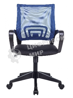 Кресло Бюрократ CH-695N/BL/TW-11 синий/черный, сетка, 120 кг, механизм качания