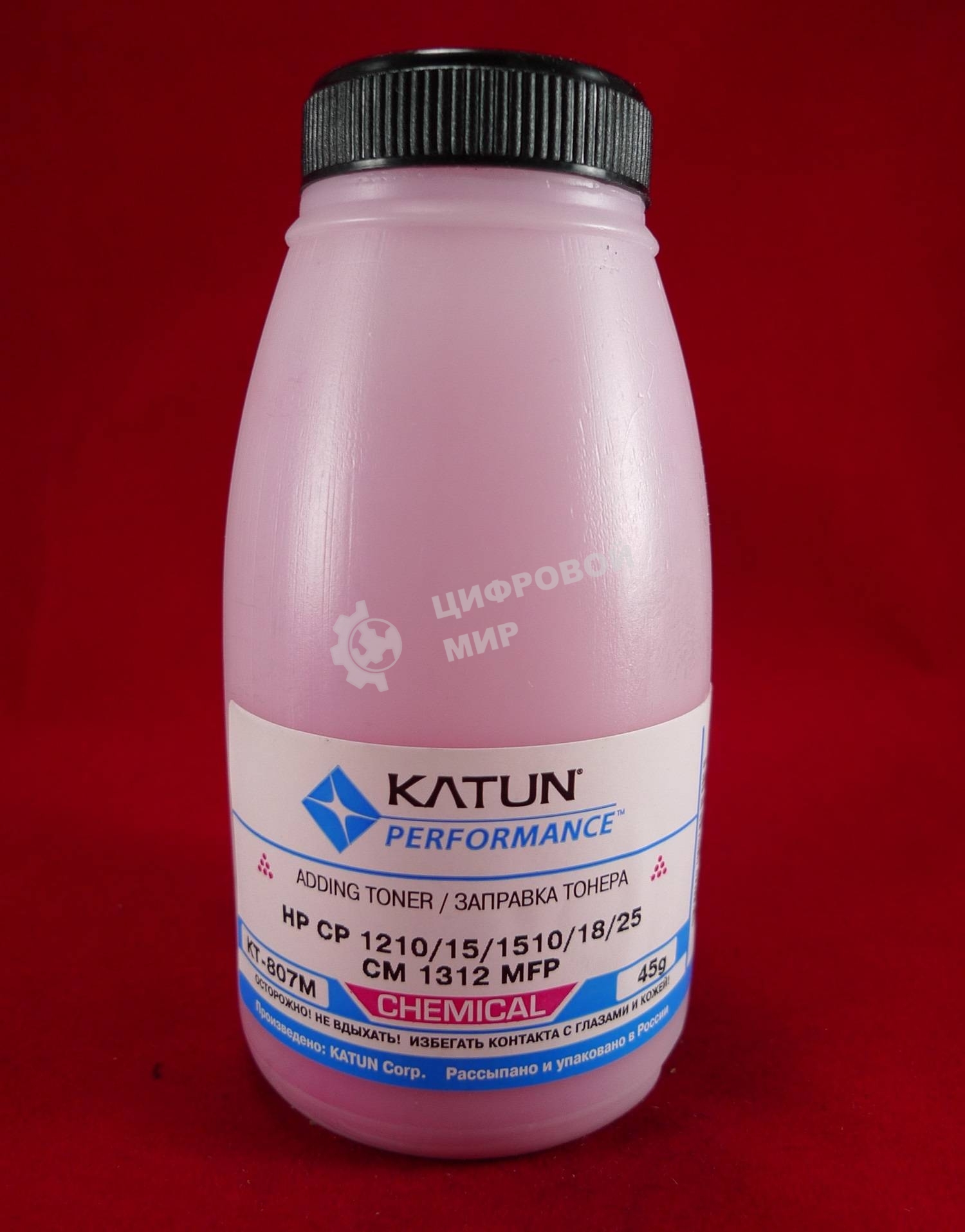 Тонер HP CP 1210/15/1510/18/25/CM 1312 MFP Magenta, химический (фл.45г.) Katun фас. Россия