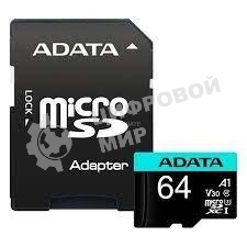 Флеш карта MICROSDXC UHS-I U3 V30S A2 100/75 MB/s 64Gb RETAIL W/1 ADAPTER