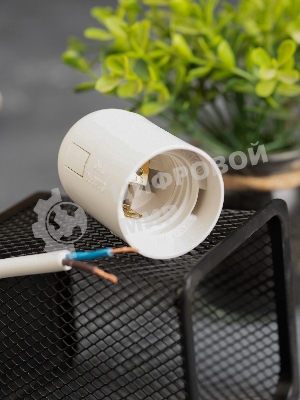 Патрон Е27 пластиковый подвесной термостойкий пластик бел. PROxima